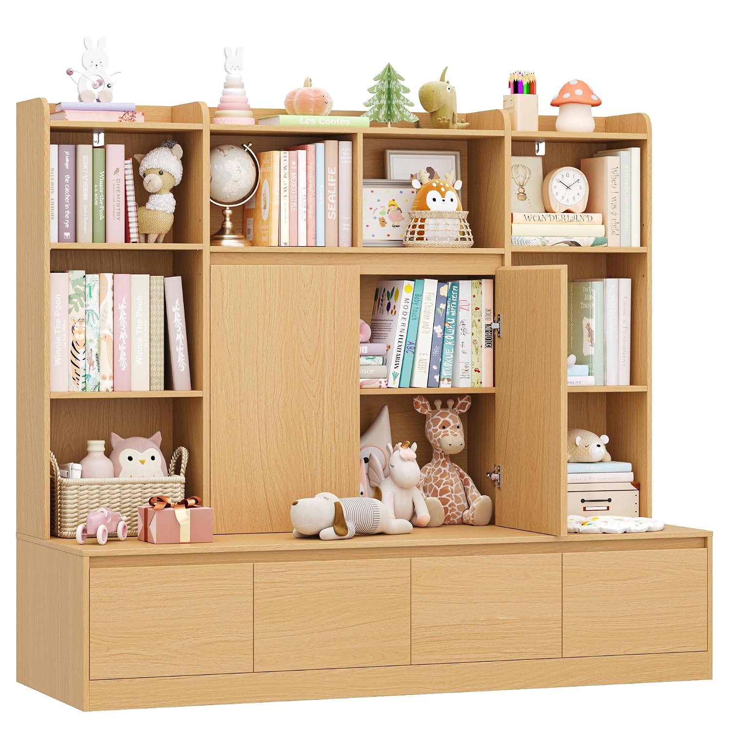 Kids Toys Drawers - رف كتب للأطفال بطول 54 بوصة