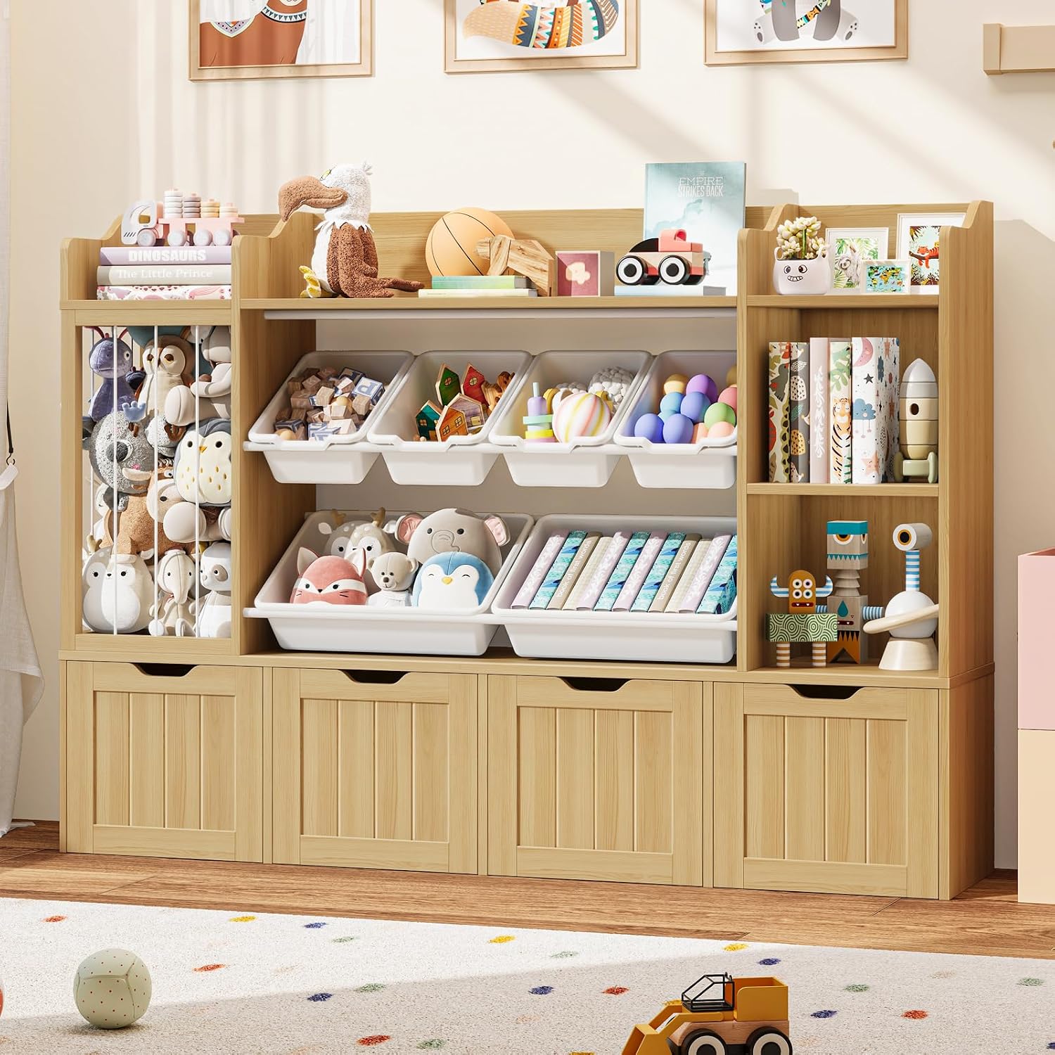 Kids Toys Drawers - خزانة كتب للأطفال مع أدراج قابلة