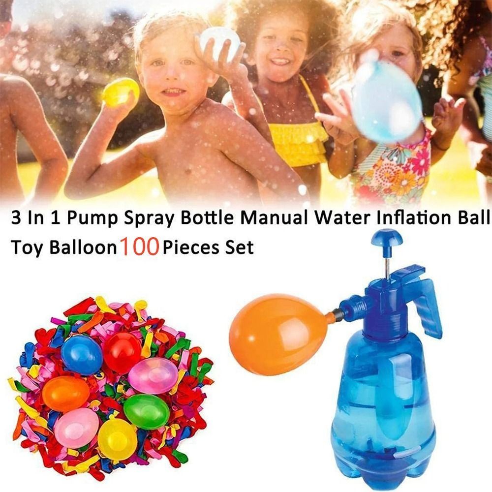 Water Balloon Set - مضخة بالونات ماء بلاستيكية، لعبة خارجية،
