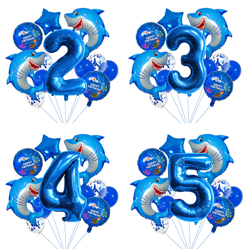 Water Balloon Set - مجموعة بالونات أرقام بتصميم القرش مكونة