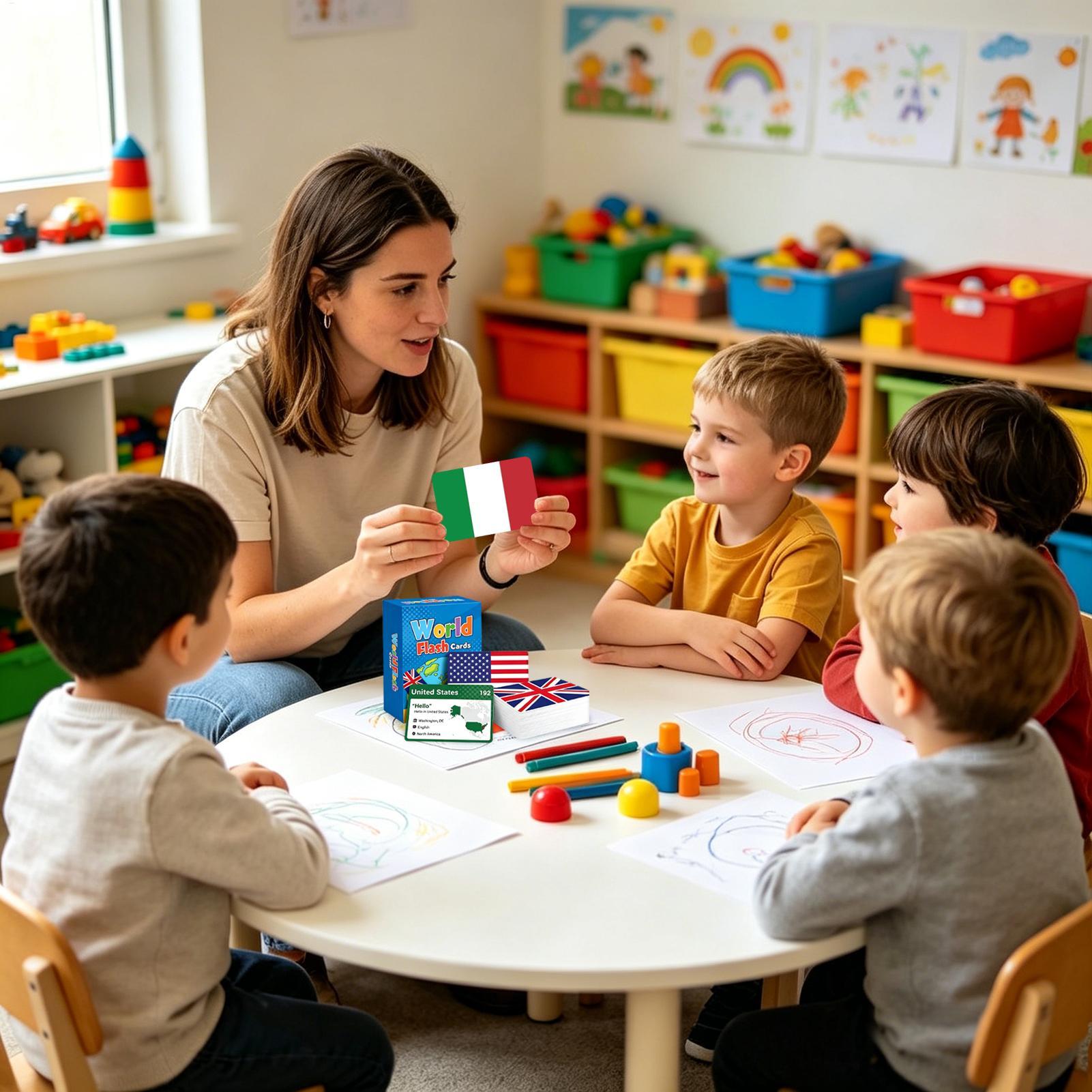 245 بطاقة تعريف بأعلام العالم  - مراجعة Educational Flash Card وسعره