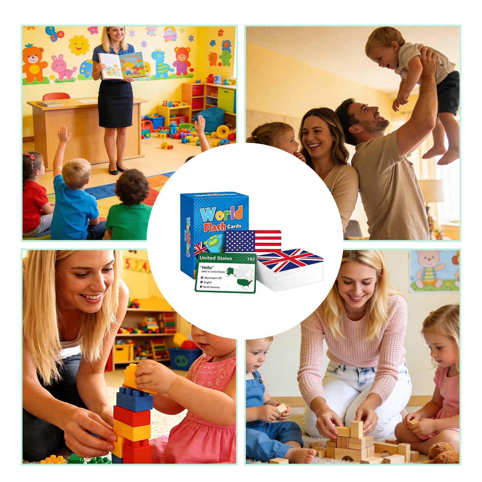 245 بطاقة تعريف بأعلام العالم  - مراجعة Educational Flash Card وسعره