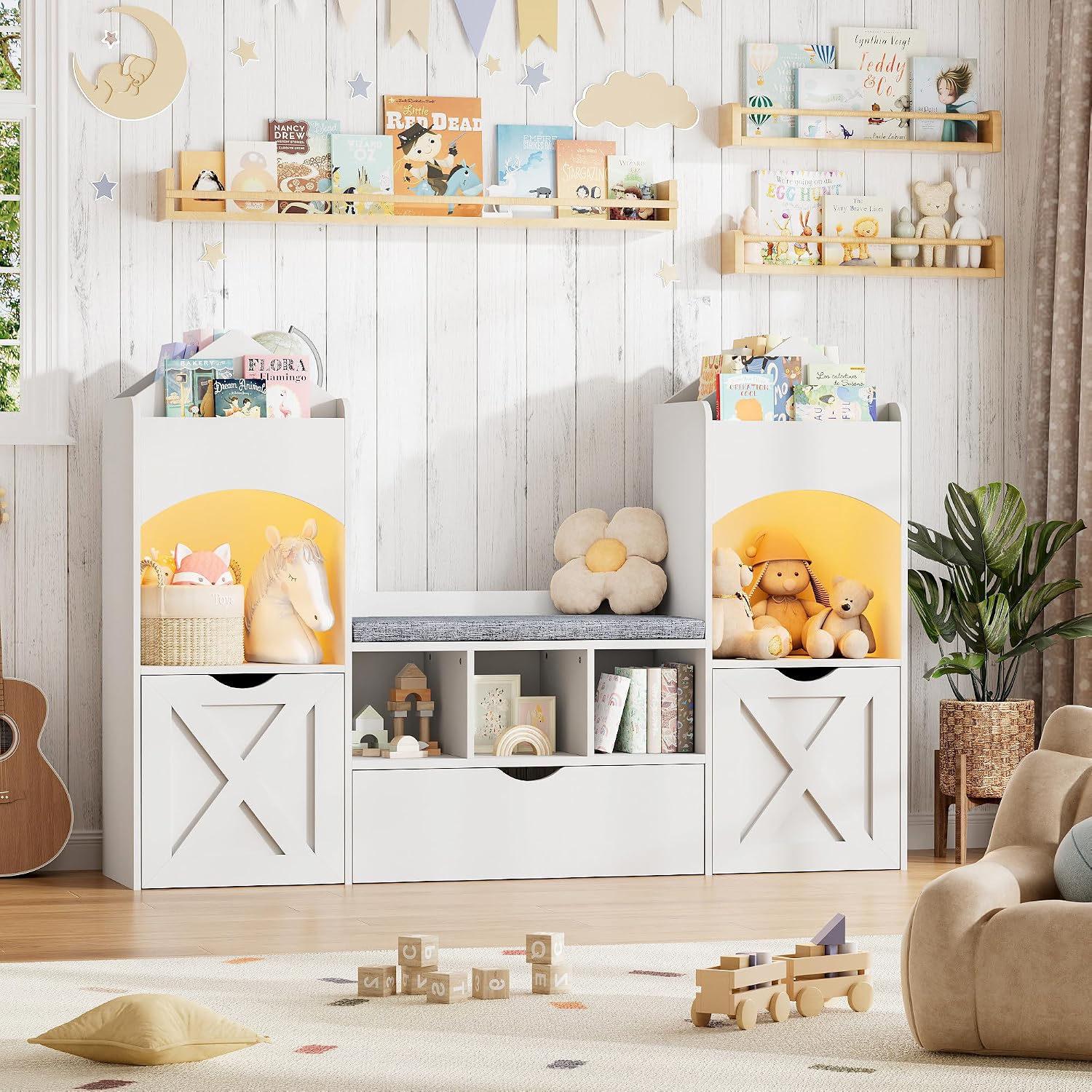 رف كتب للأطفال على شكل قلعة، ر - مراجعة Kids Toys Drawers وسعره