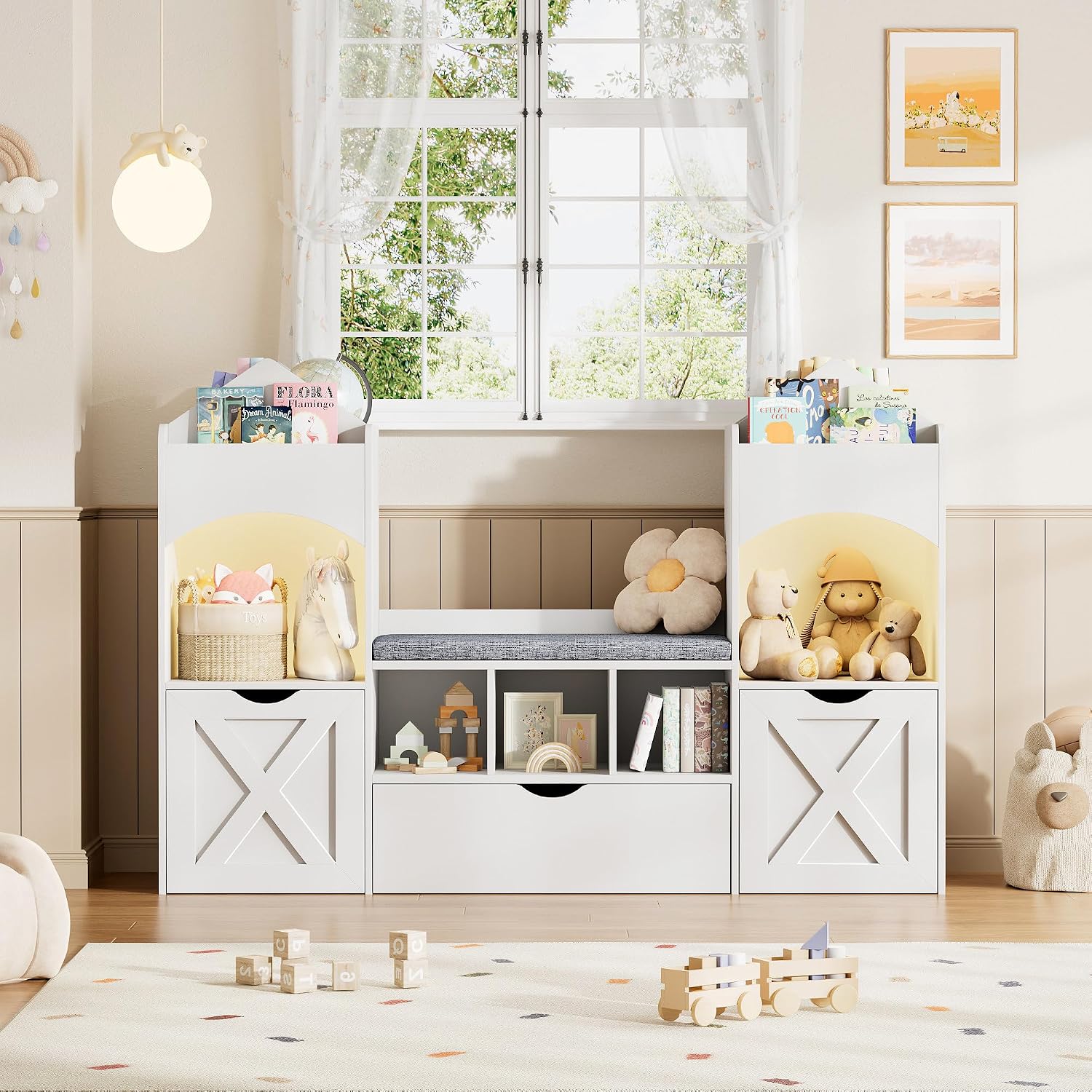 رف كتب للأطفال على شكل قلعة، ر - مراجعة Kids Toys Drawers وسعره