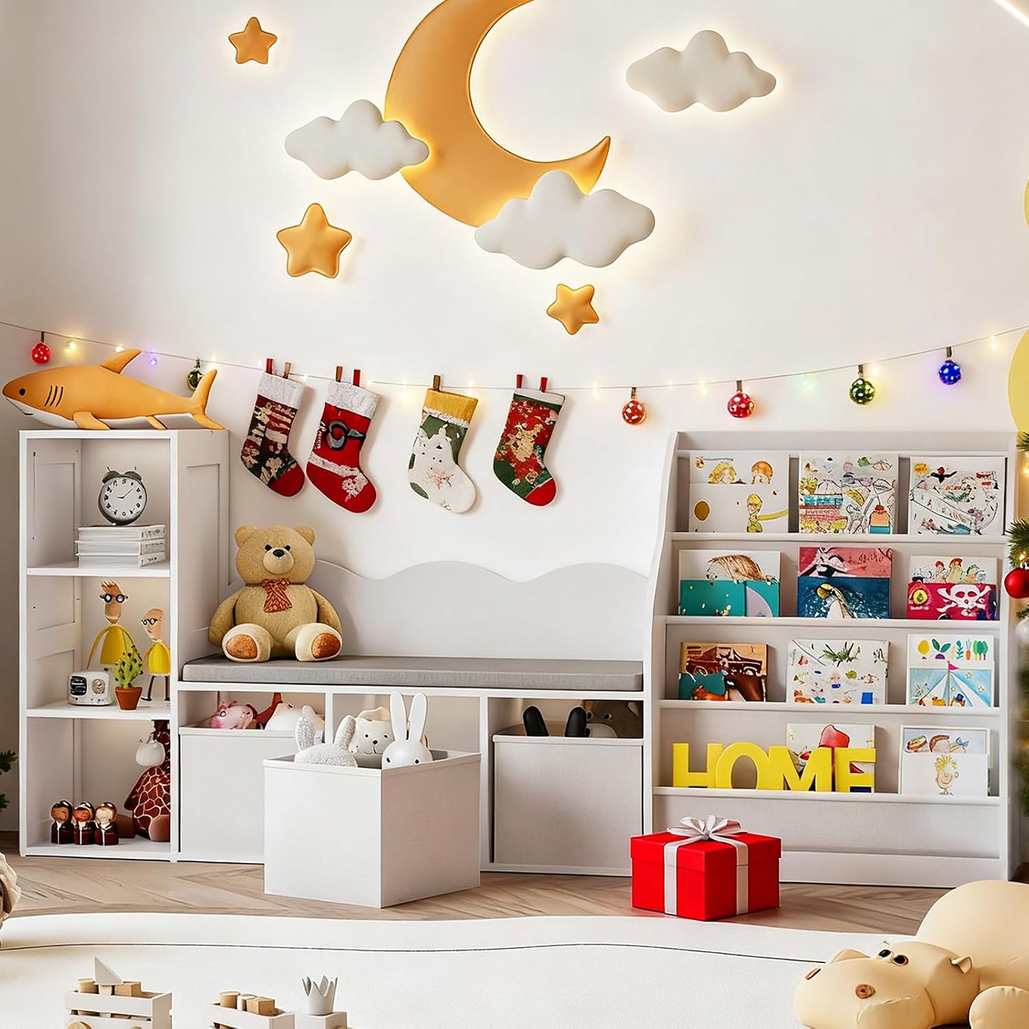 رف كتب للأطفال 3 في 1 مع وسادة - مراجعة Kids Toys Drawers وسعره
