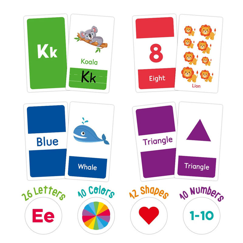 58 قطعة من بطاقات الفلاش لتعلم - مراجعة Educational Flash Card وسعره